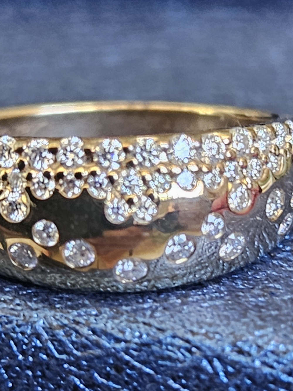 Clarte Sul Mare Collection Moissanite Ring in Vermeil Yellow Gold Over Sterling